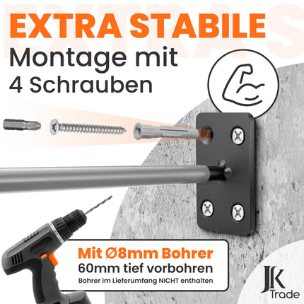 Montagezubehör für Reifenwandhalterung inklusive Dübel und Schrauben
