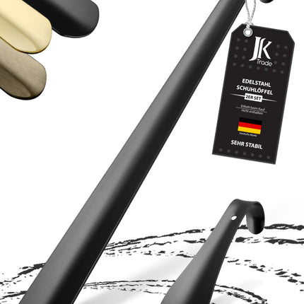 JK Trade® 2er Set STABILE Edelstahl Schuhlöffel | 15 & 42cm
