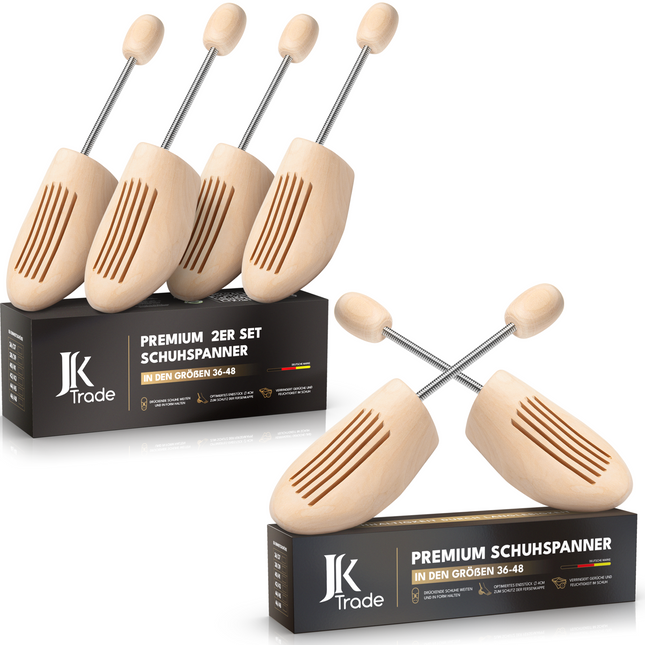 JK Trade® Premium Schuhspanner Herren | Schuhspanner Damen aus Lotus Holz