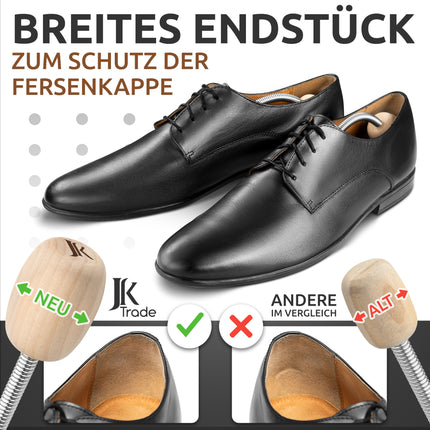 JK Trade® Premium Schuhspanner Herren | Schuhspanner Damen aus Lotus Holz
