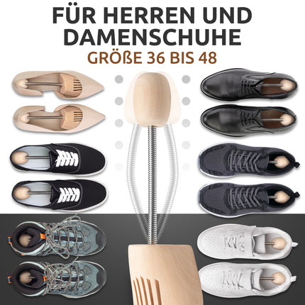 JK Trade® Premium Schuhspanner Herren | Schuhspanner Damen aus Lotus Holz