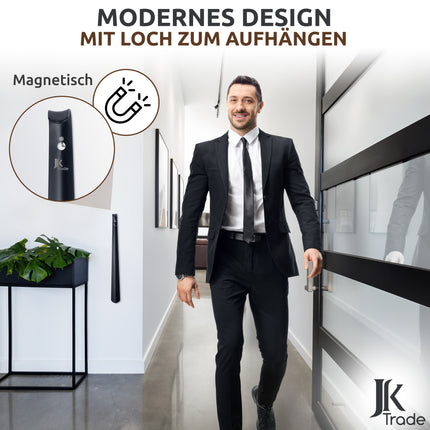 JK Trade® 2er Set STABILE Edelstahl Schuhlöffel | 15 & 42cm