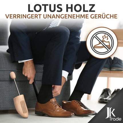 JK Trade® Premium Schuhspanner Herren | Schuhspanner Damen aus Lotus Holz