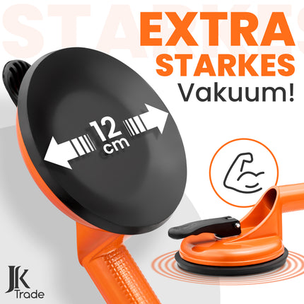Oranger in Schwarz hat ein extra starkes Vakuum dank 12cm Gummiauflage