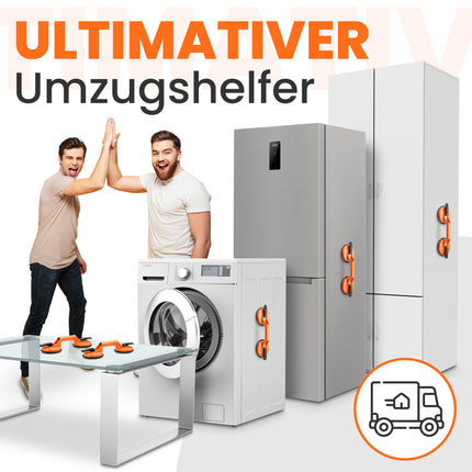 Oranger Saugheber ist perfekter Umzugshelfer
