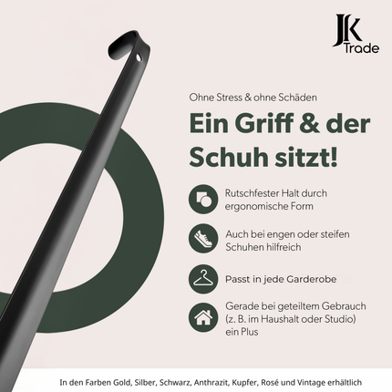 JK Trade Schuhlöffel schwarz 62 cm – komfortabel, langlebig und elegant