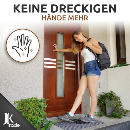 JK Trade Stiefelknecht schwarz – Schuhe ausziehen ohne schmutzige Hände dank rutschfester Gummierung